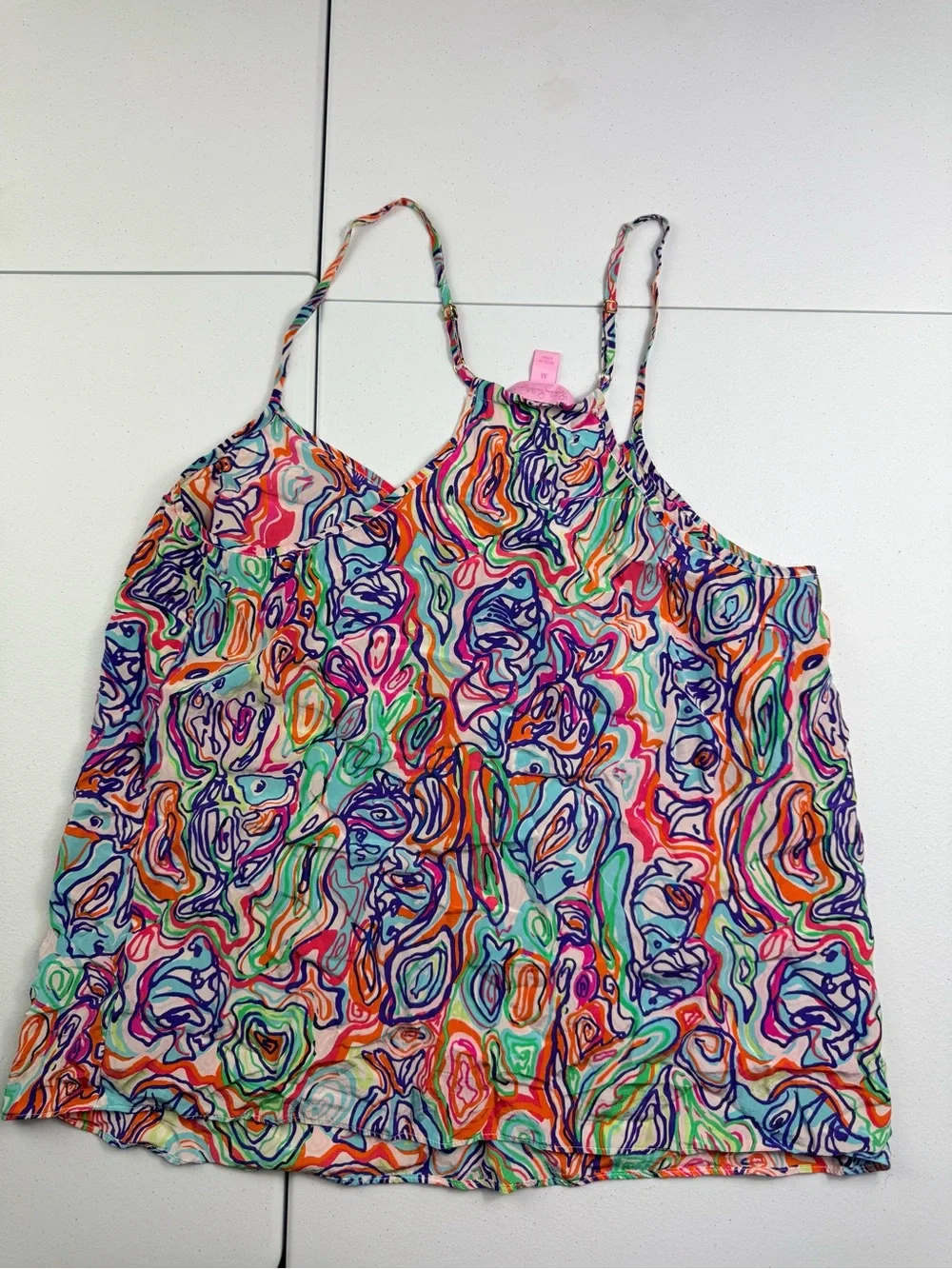 Lilly Pulitzer Colorful Abstract Print Spaghetti Strap Tank Top - Multi